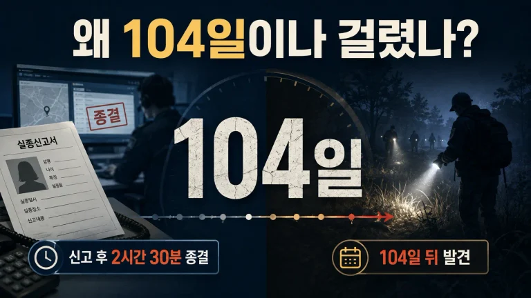 실종신고 2시간 30분 만에 끝났다…장미란 씨는 왜 104일 뒤에야 발견됐나?