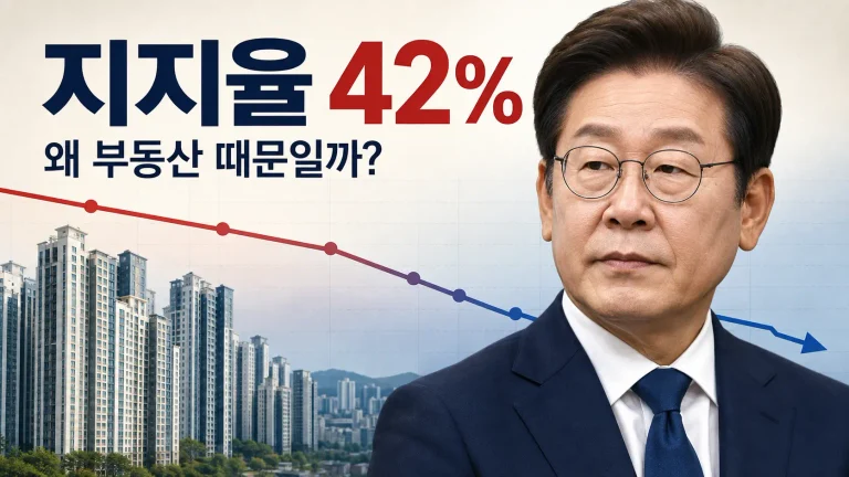 이재명 지지율 42%, 왜 부동산이 가장 큰 이유로 꼽혔을까?