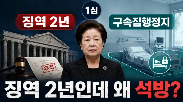 징역 2년 선고받았는데 왜 감옥에 안 가나? 한학자 ‘구속집행정지’가 뭔가