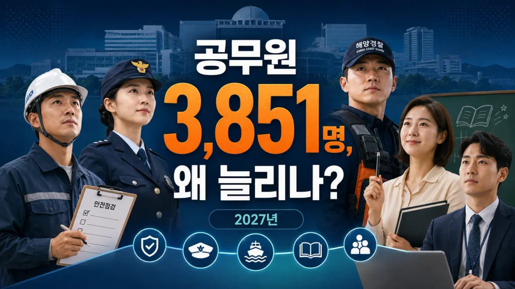 공무원을 내년에 3,851명이나 늘린다…도대체 어디에 그렇게 많이 필요할까?