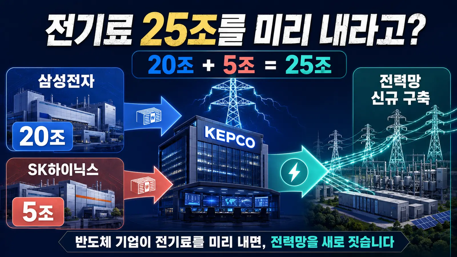삼성과 하이닉스에 전기료 25조를 미리 내라고? 한전이 5년치를 당겨 받으려는 이유