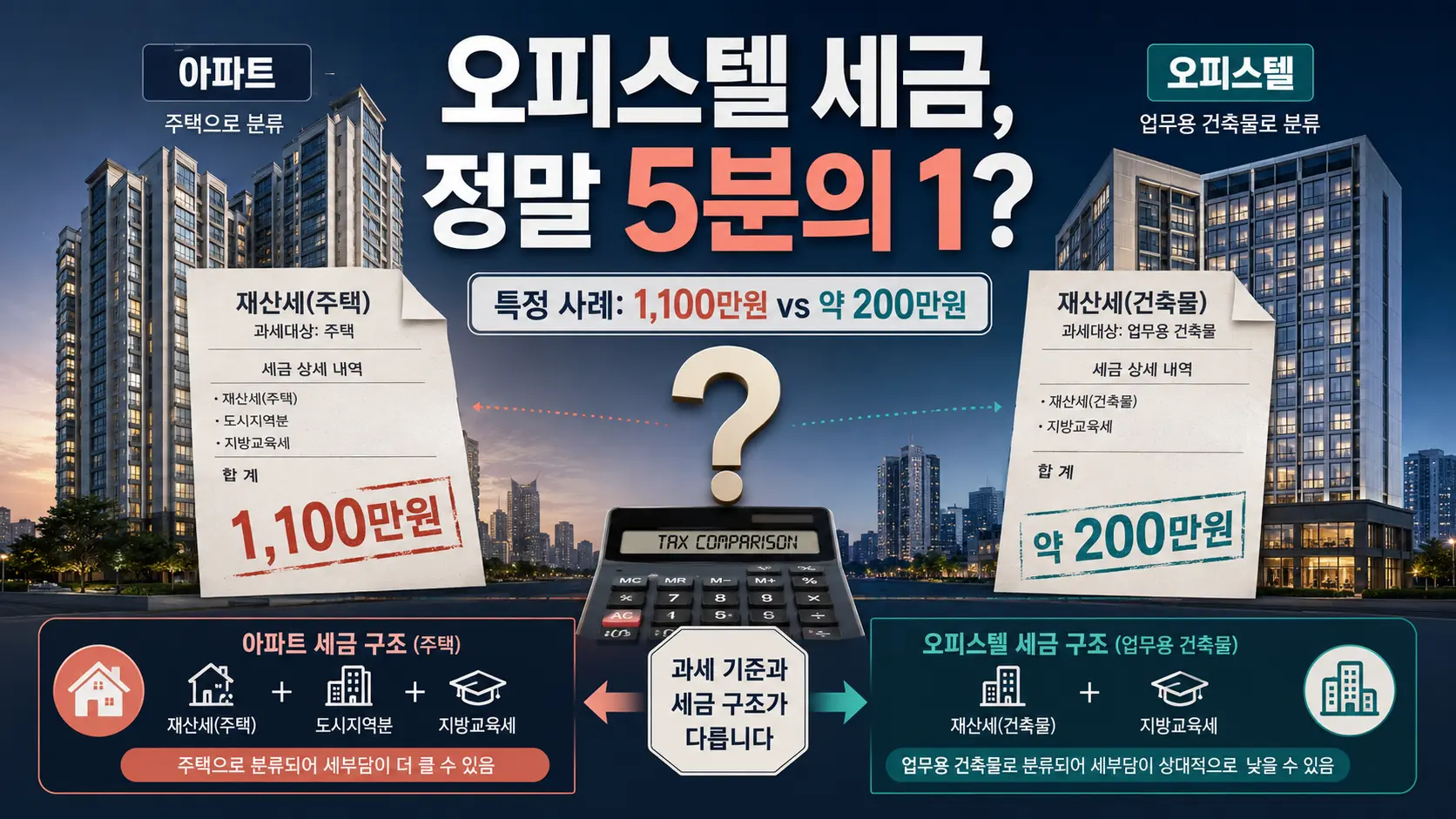 오피스텔 사면 보유세가 아파트의 5분의 1? 2026 세제개편 실제로 따져봤습니다