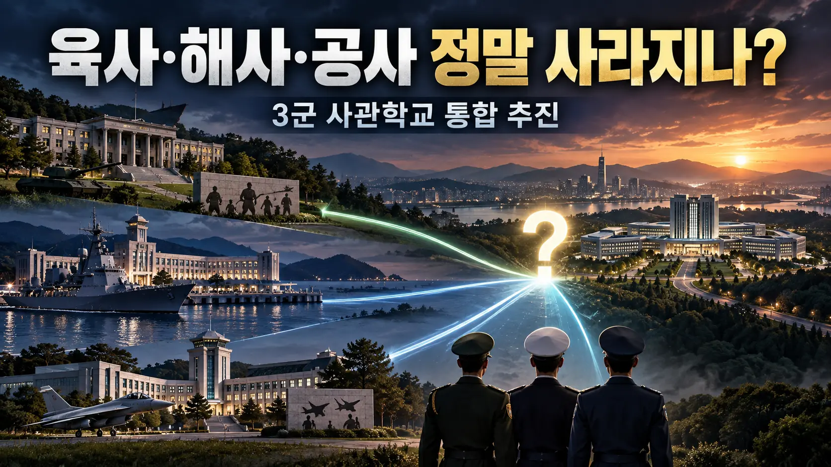 육사·해사·공사 정말 사라지나? 3군 사관학교 통합, 왜 이렇게 반발하나