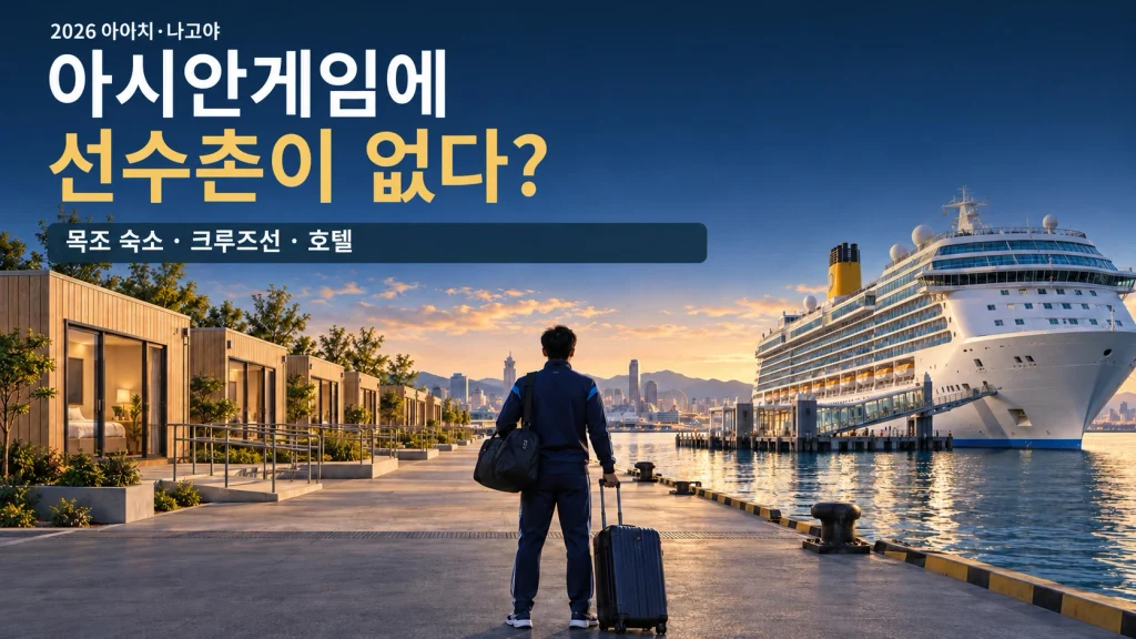 2026 아시안게임인데 선수촌이 없다? 선수들이 ‘컨테이너’와 크루즈선에서 자는 이유