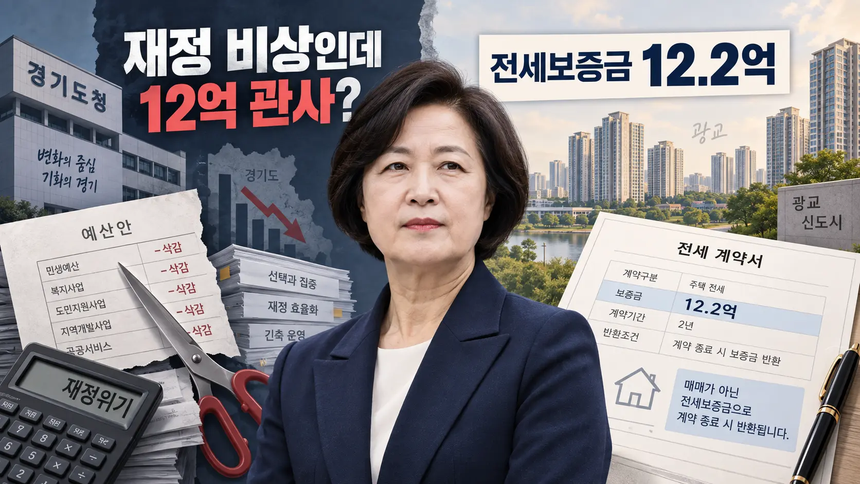 경기도 돈 없다며 직원 체육대회비까지 깎았는데…추미애 관사는 12억2천만원…무슨 일이 있었나