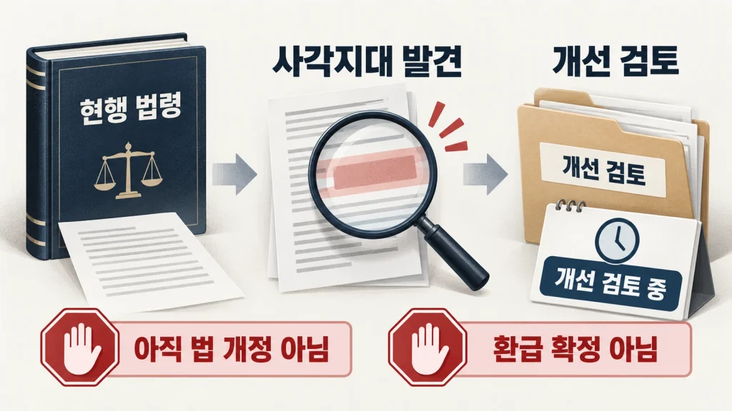 정부가 고친다는데, 이미 법이 바뀐 건가
