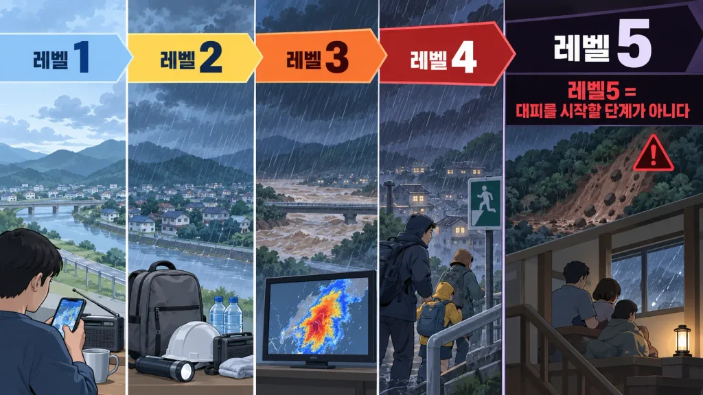 ‘레벨 5’는 어느 정도로 위험한 경보일까?