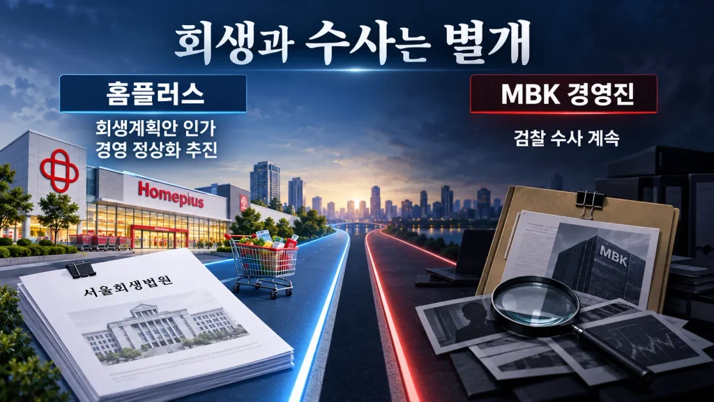 그런데 홈플러스는 지금도 법정관리 상태인가?