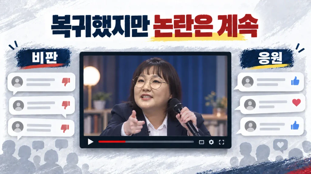 그런데 사과하고 돌아왔는데도 논란은 끝나지 않았다