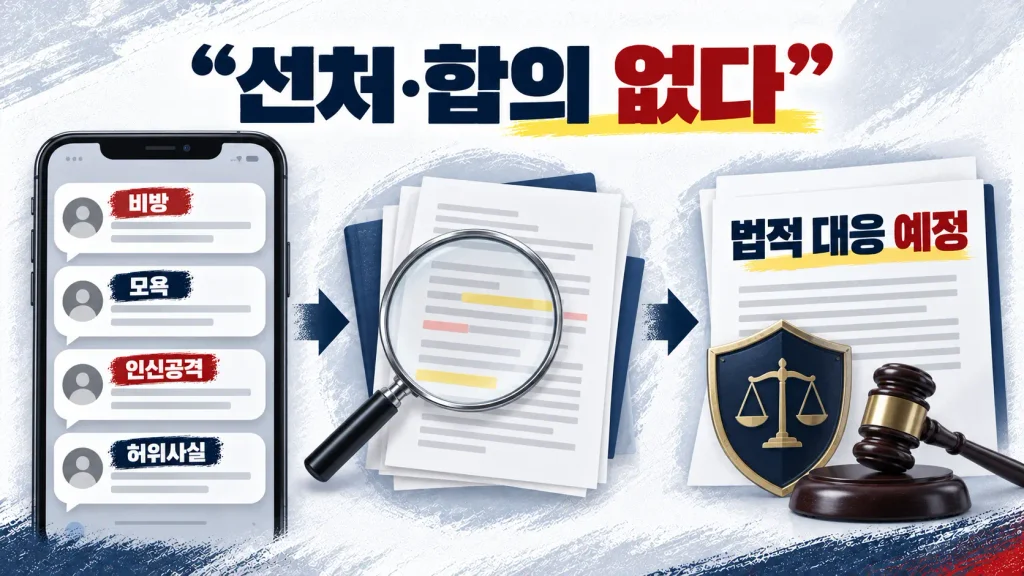 “선처나 합의 없다”…소속사는 왜 강경 대응에 나섰나?