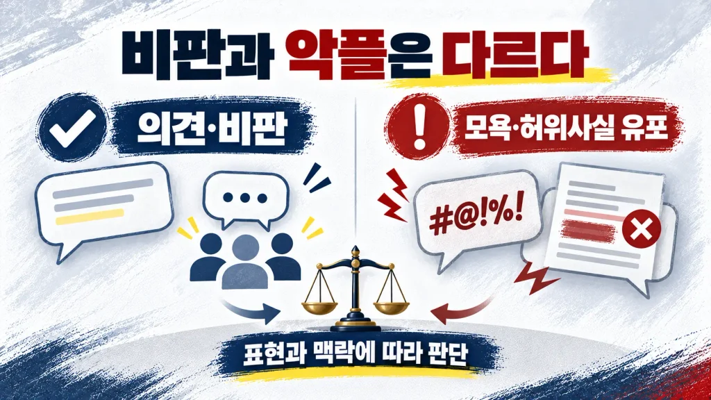 그럼 이수지를 비판한 댓글도 전부 처벌되는 걸까?