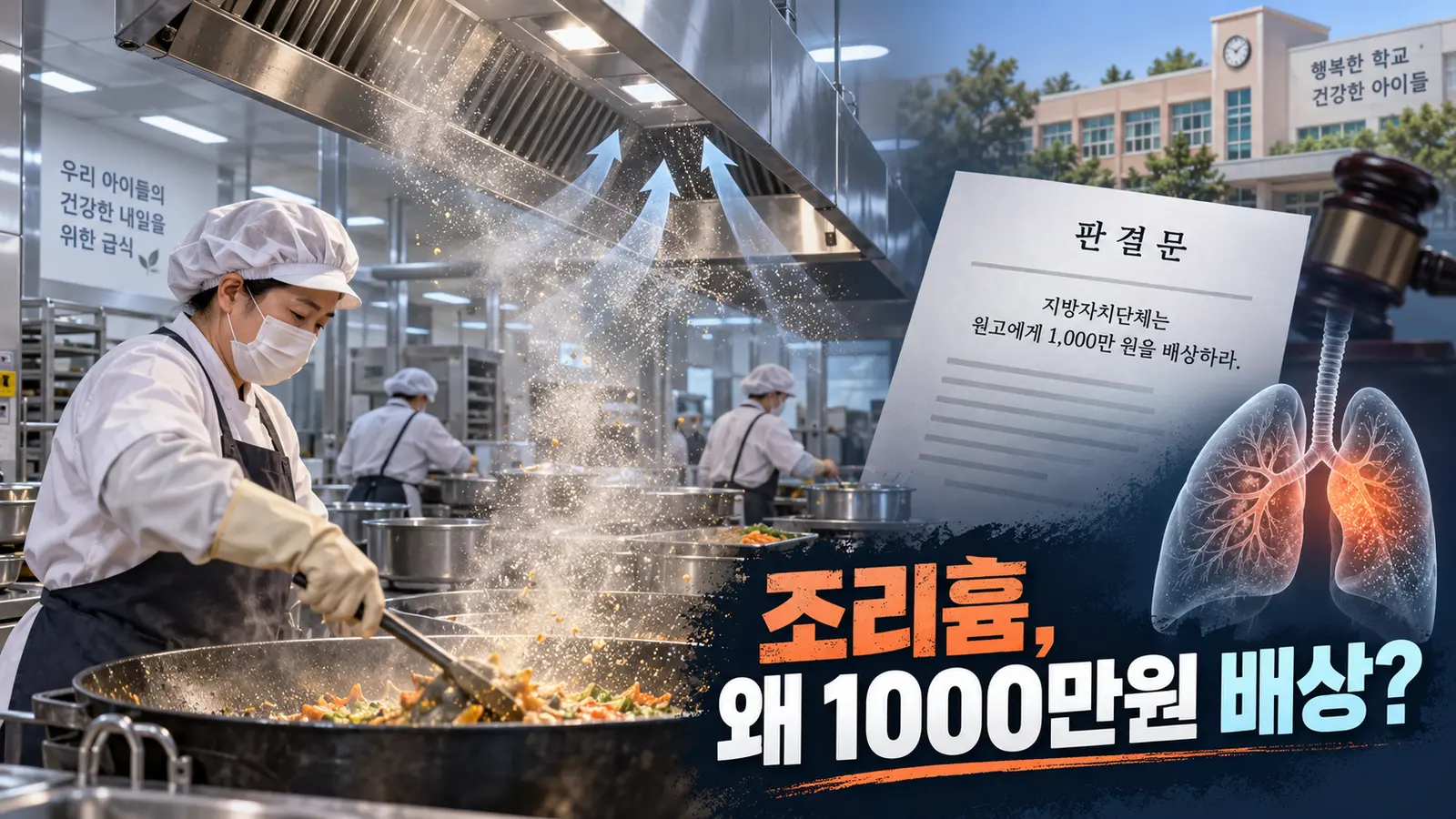 급식실에서 12년 일하다 폐암…‘조리흄’이 뭐길래 지자체가 1000만원 배상할까?