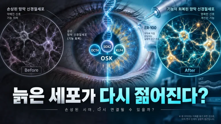 늙은 세포를 다시 젊게 만든다? ER-100, 사람에게 첫 투여된 ‘역노화’ 치료는 어디까지 왔나