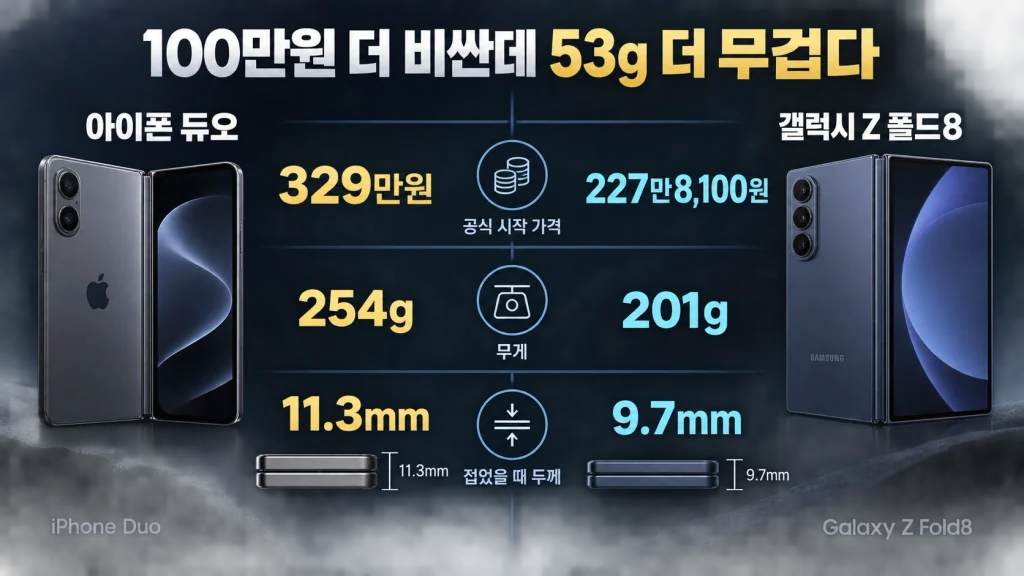 100만원 더 비싸면 더 얇고 가벼울까?