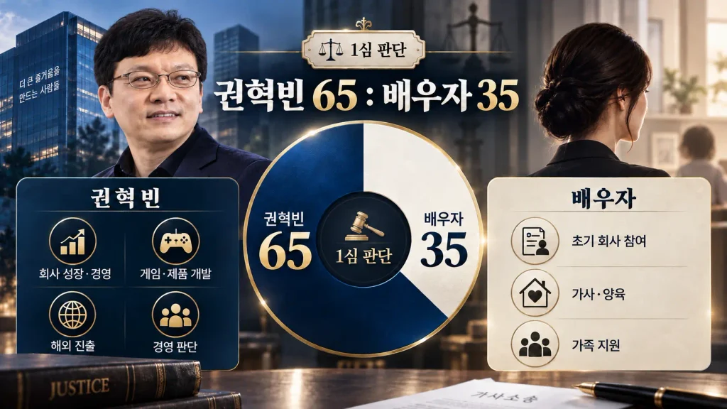 배우자의 몫은 왜 35%였을까?