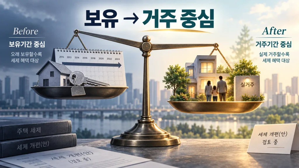 그런데 정부는 왜 ‘보유’보다 ‘거주’를 더 보겠다는 걸까?