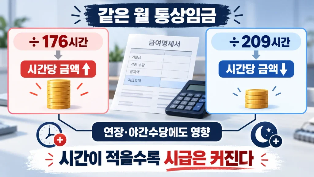 그런데 버스기사 통상임금의 ‘176시간’과 ‘209시간’은 무슨 뜻일까?