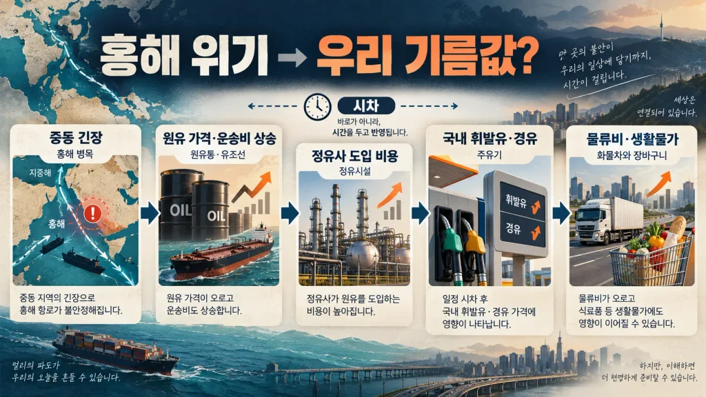 그러면 한국 기름값에도 바로 영향을 줄까?
