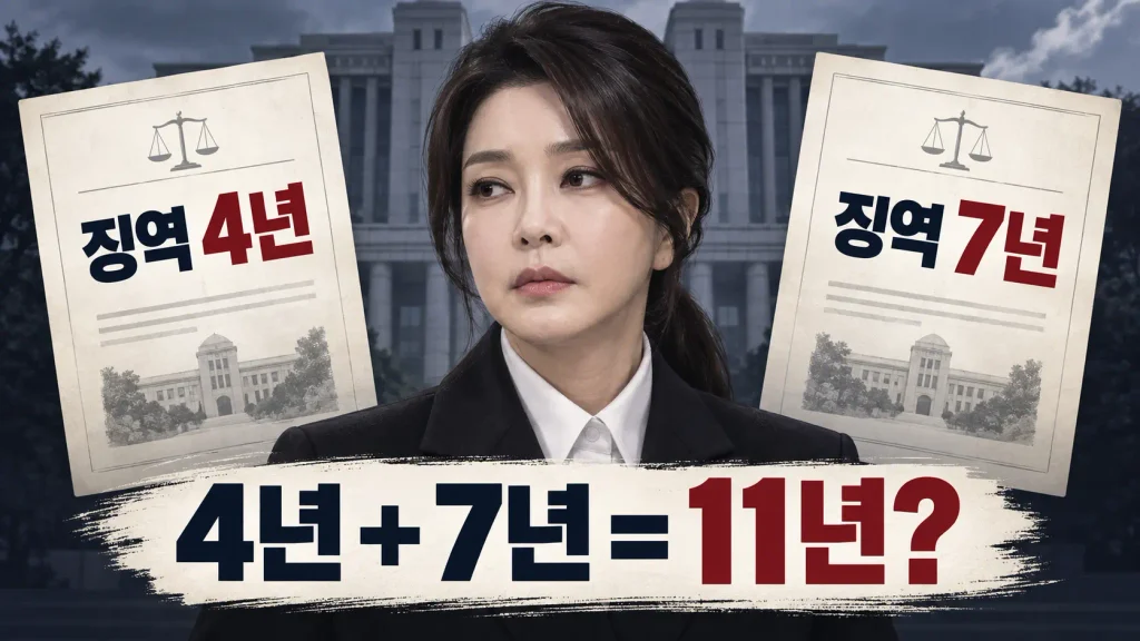 김건희 징역 4년 받고 또 7년…그럼 11년을 사는 건가?