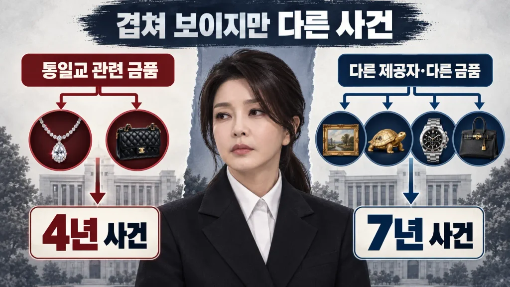 그런데 둘 다 금품수수라는데, 같은 일을 두 번 처벌한 건가?
