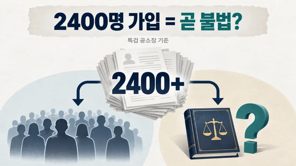 통일교 2400명이 국민의힘에 가입했다는데, 숫자 자체가 문제일까?