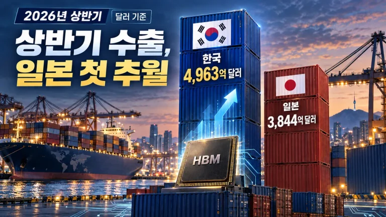 한국 수출이 일본을 처음 넘었다? 2019년 수출규제 7년 뒤 ‘상반기 역전’이 벌어진 이유