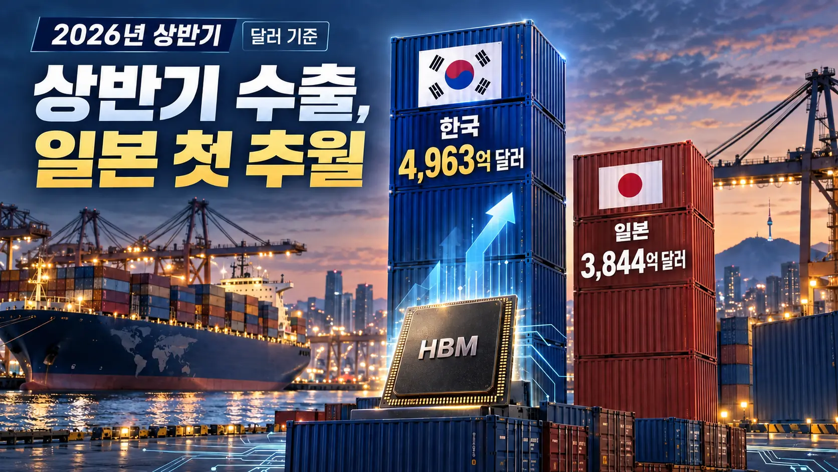 한국 수출이 일본을 처음 넘었다? 2019년 수출규제 7년 뒤 ‘상반기 역전’이 벌어진 이유