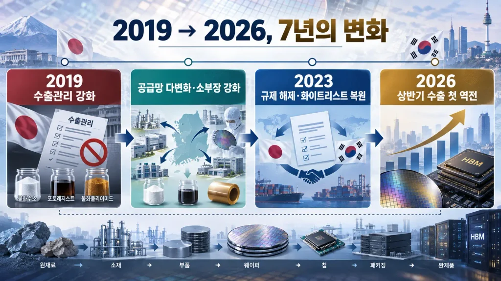 그렇다면 2019년 일본 수출규제는 무슨 관계가 있을까?
