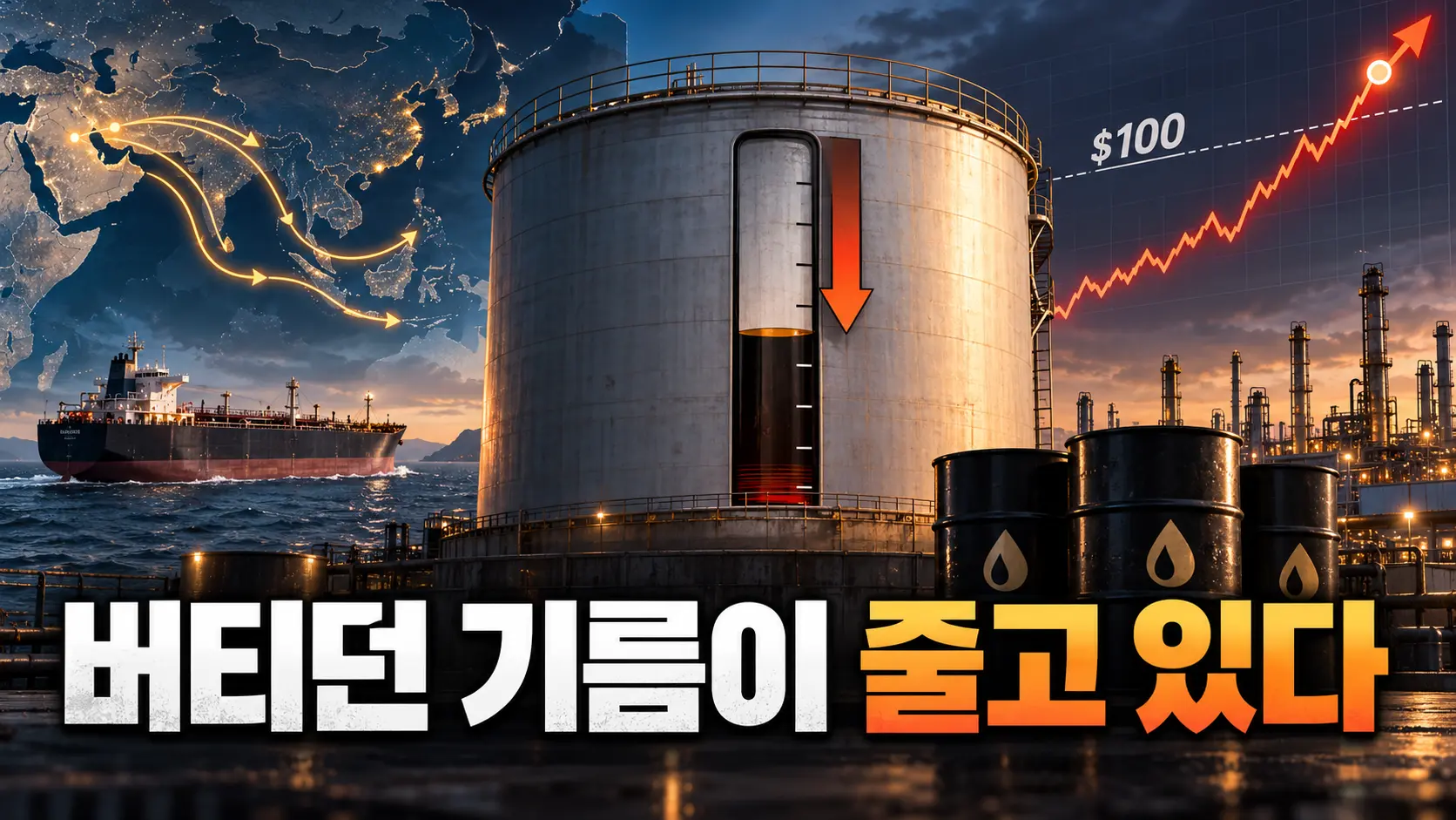 호르무즈 막혔는데도 반년 버텼다…세계 원유재고 5억 배럴 줄자 달라진 것