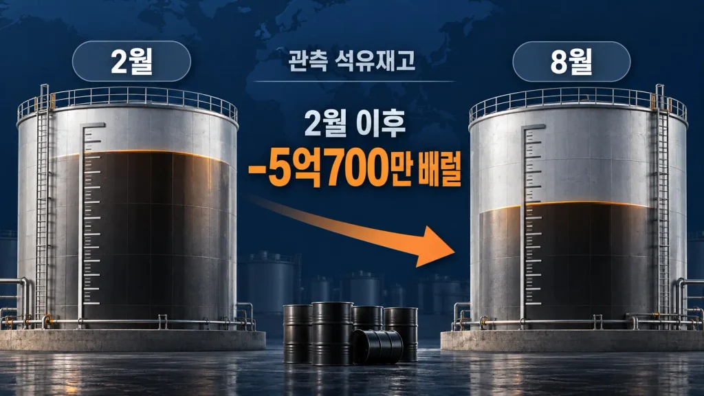 ‘세계 원유재고 5억 배럴 감소’는 정확히 무슨 뜻일까?
