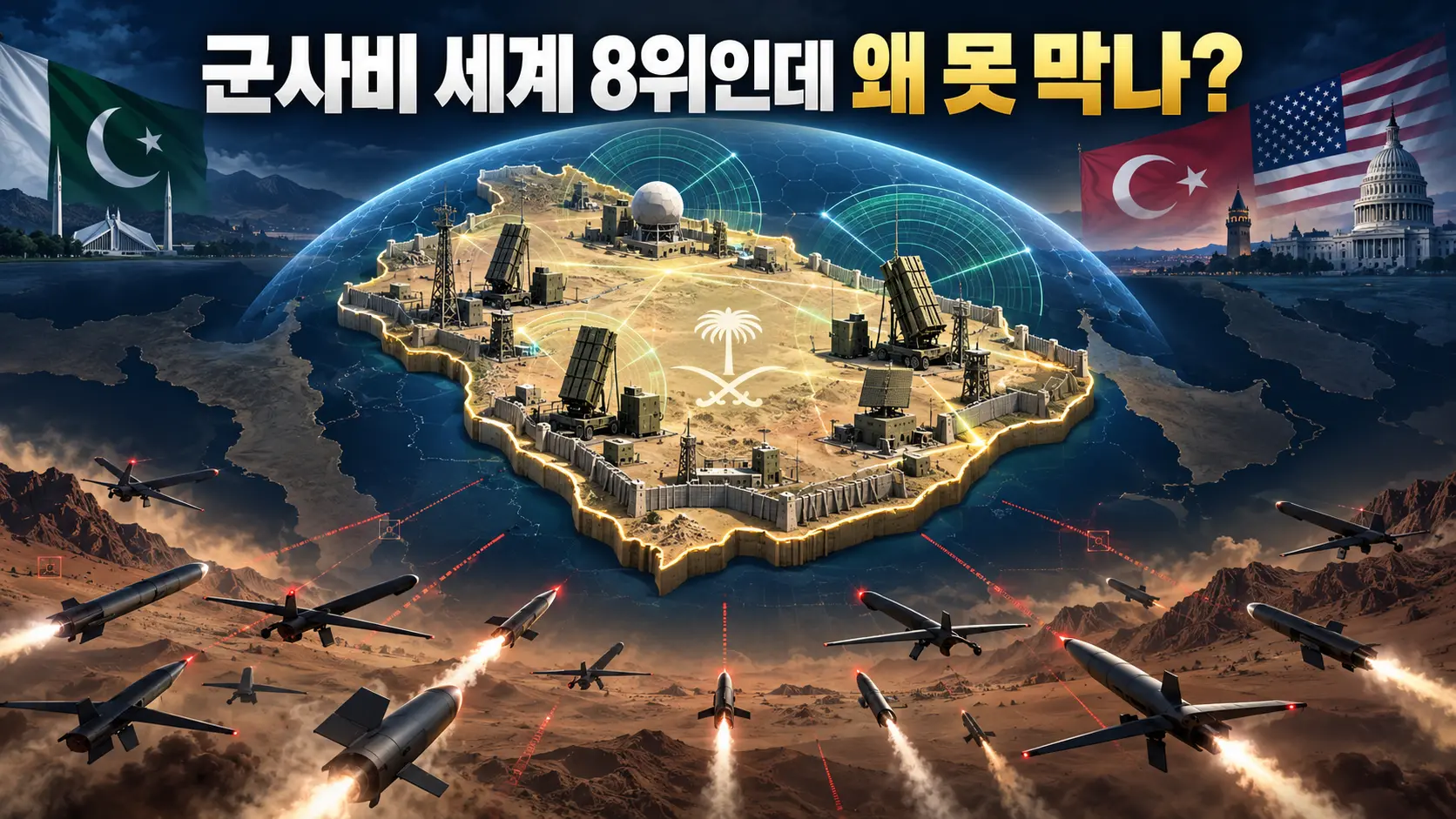 사우디는 군사비 세계 8위인데 왜 후티를 못 막나? 메카 방위협정도 바로 못 움직이는 이유
