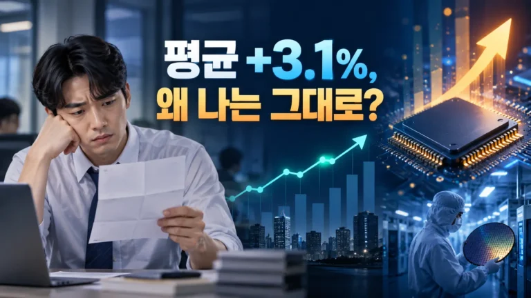 월급 평균 3.1% 올랐다는데 왜 나는 그대로? 반도체 성과급이 만든 숫자의 착시