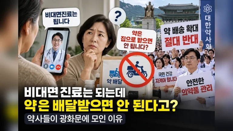 비대면진료는 되는데 약은 집으로 받으면 안 된다고? 약사들이 거리로 나온 이유