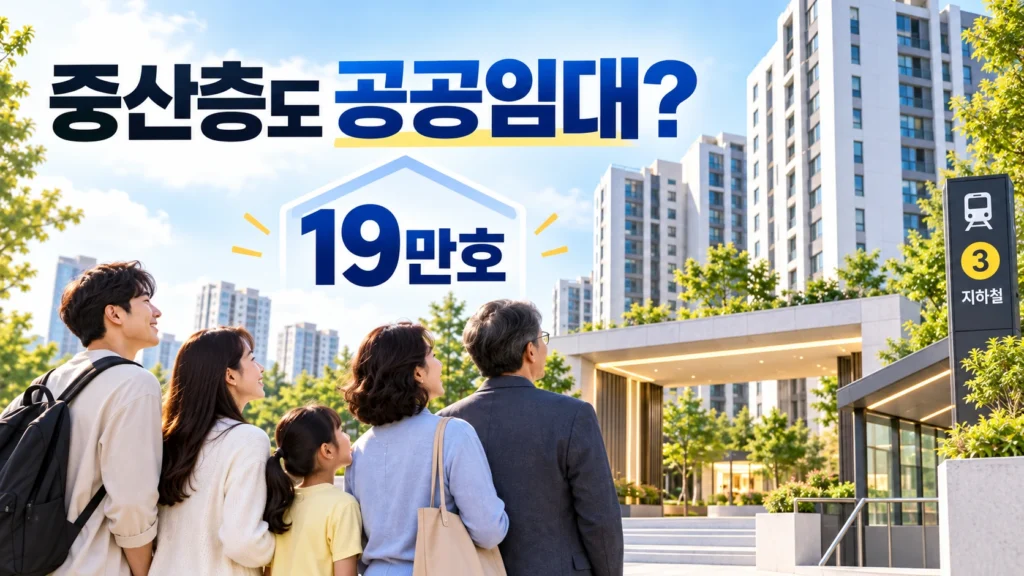 중산층도 공공임대 들어간다? ‘보편형 공공임대’ 19만호, 누가 신청할 수 있나