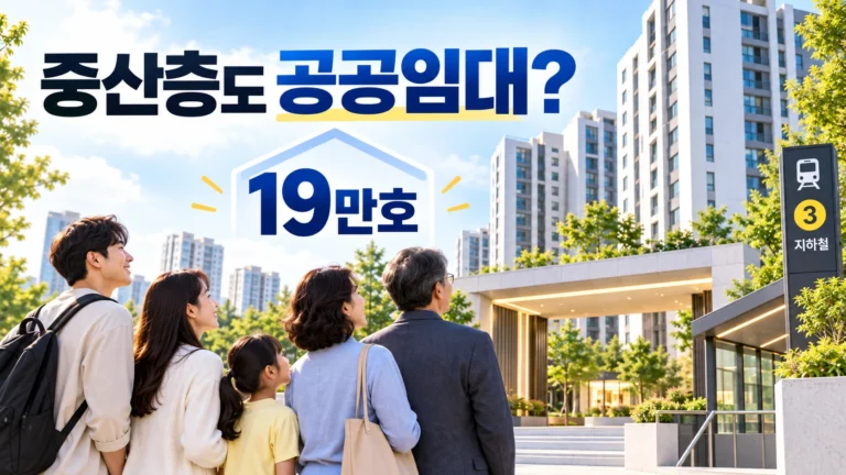중산층도 공공임대 들어간다? ‘보편형 공공임대’ 19만호, 누가 신청할 수 있나