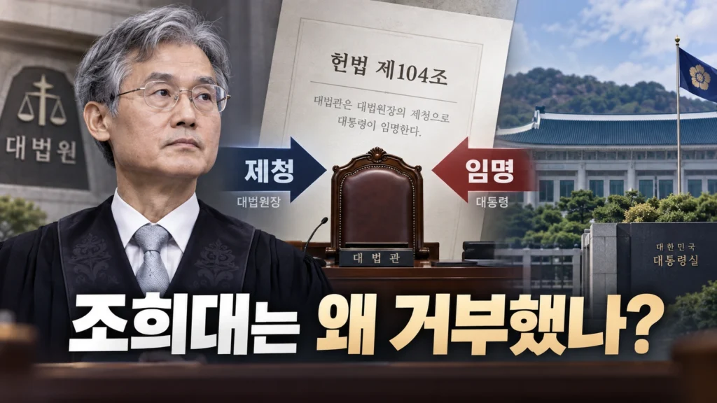 조희대는 왜 대법관 재제청을 거부했나? 손봉기 후보와 공석은 이제 어떻게 되나