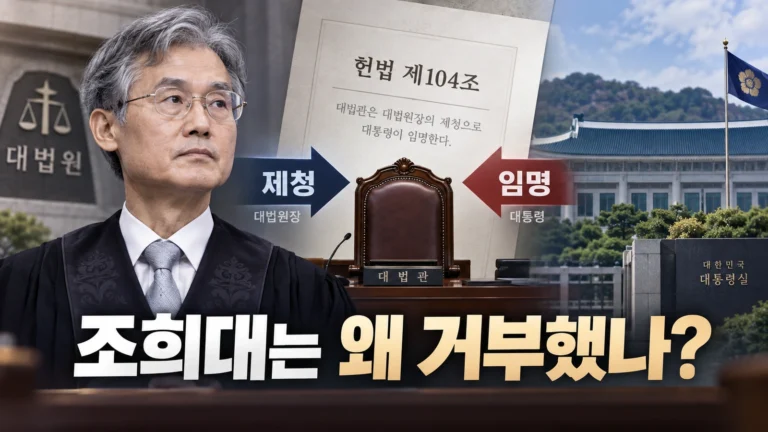 조희대는 왜 대법관 재제청을 거부했나? 손봉기 후보와 공석은 이제 어떻게 되나