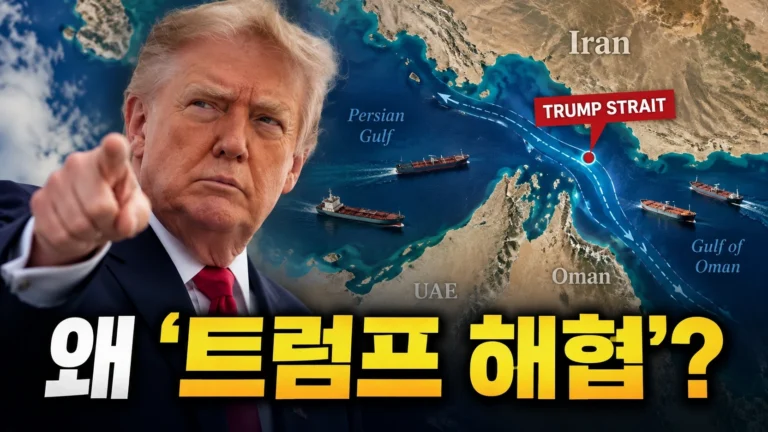 이란은 7일 안에 호르무즈를 열겠다는데, 트럼프는 왜 ‘트럼프 해협’ 지도를 올렸을까?