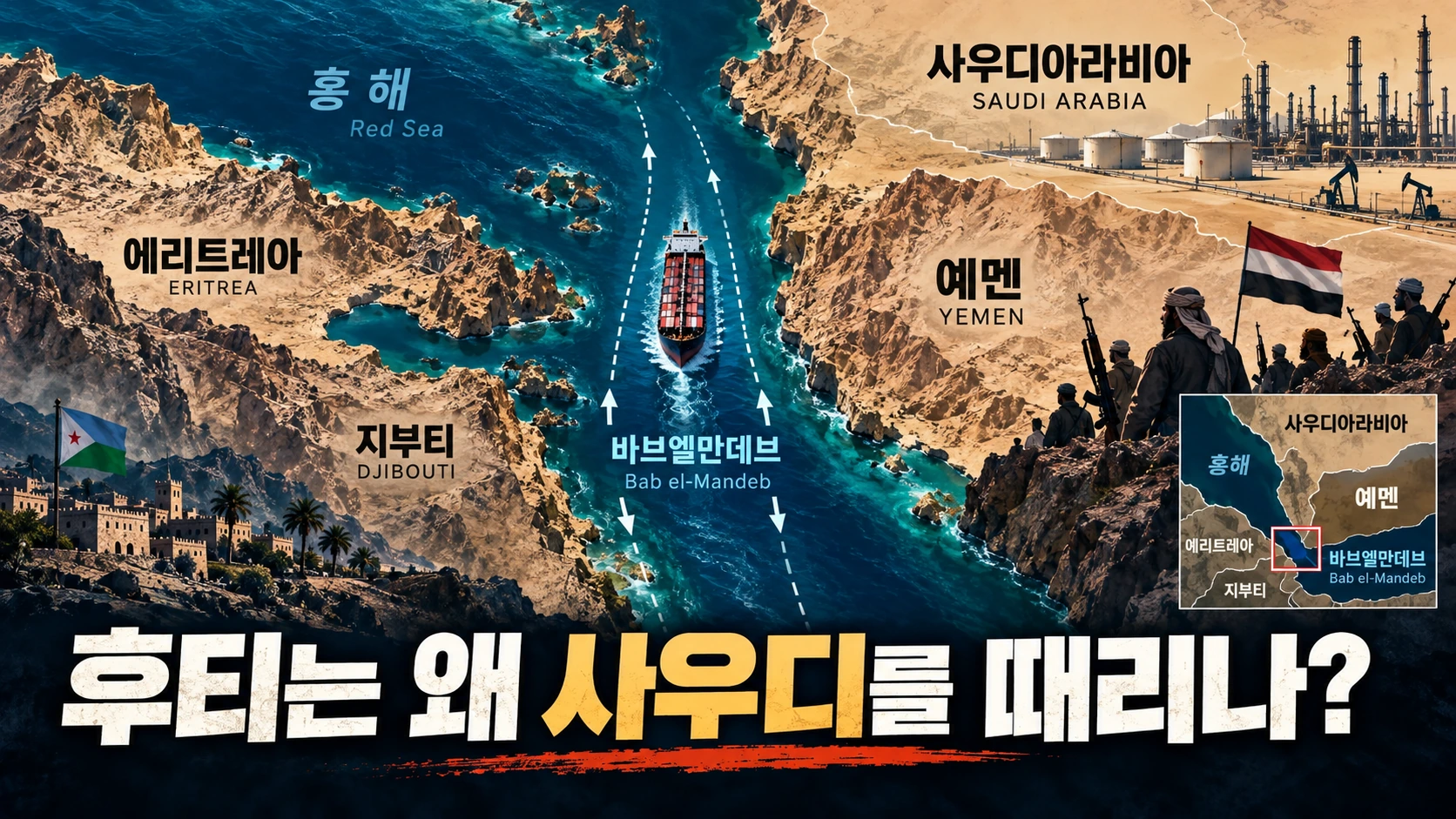 후티반군은 왜 사우디를 다시 공격하나? 홍해 입구 바브엘만데브 장악이 무서운 이유