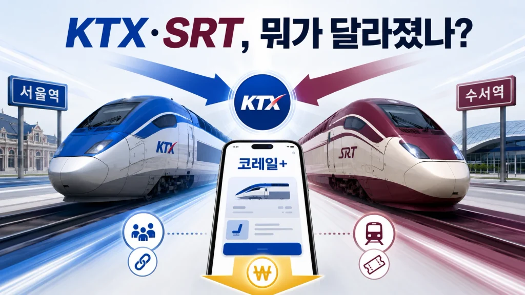 KTX·SRT가 9월 1일부터 통합됐다…앞으로 표는 어디서 사고, 요금은 얼마나 싸질까?
