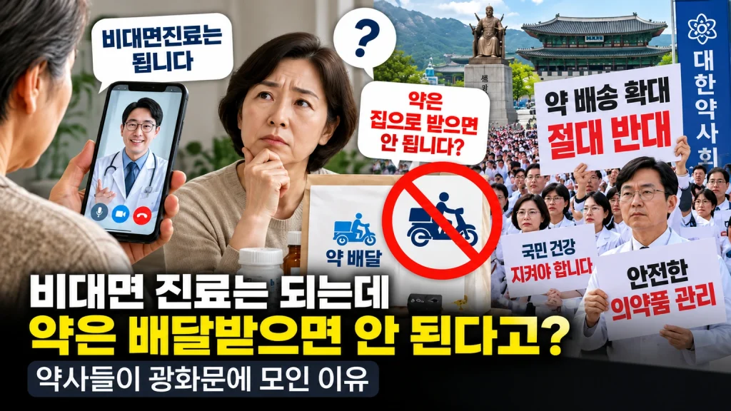 비대면진료는 되는데 약은 집으로 받으면 안 된다고? 약사들이 거리로 나온 이유