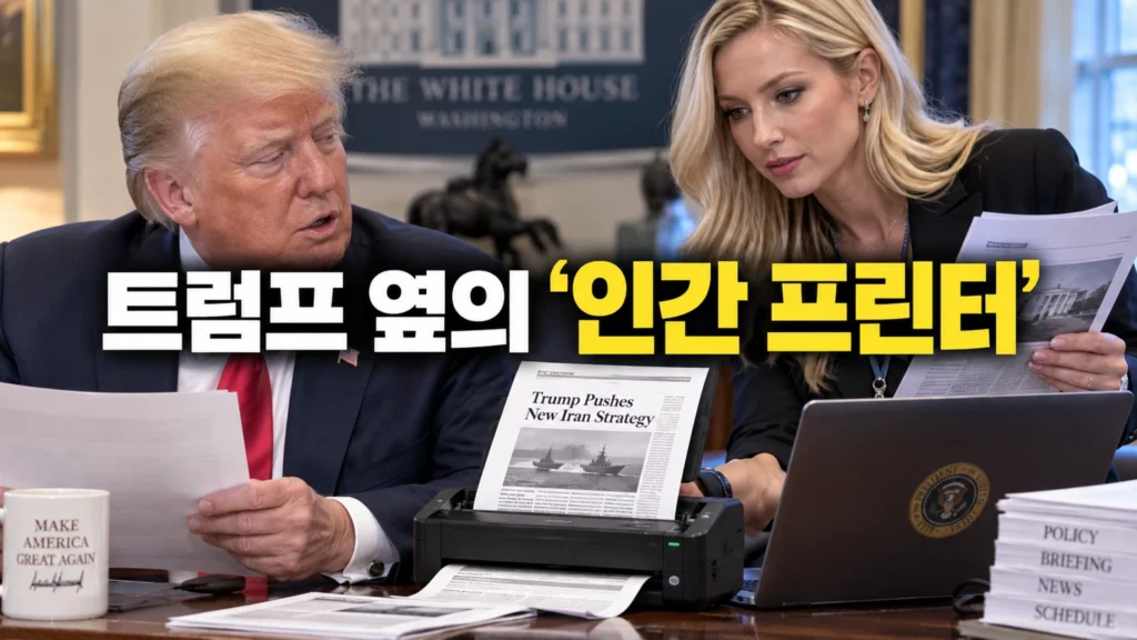 트럼프 옆에서 늘 보이는 나탈리 하프는 누구? ‘인간 프린터’가 최측근이 된 이유