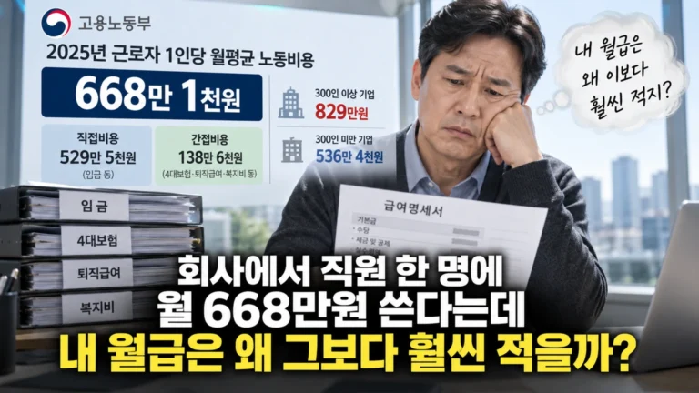 직원 한 명에 월 668만원? ‘노동비용’이라는데 내 월급은 왜 훨씬 적을까