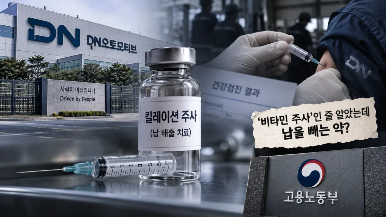 DN오토모티브 ‘비타민 주사’ 논란…납 빼는 약을 왜 건강검진 전에 맞혔을까?