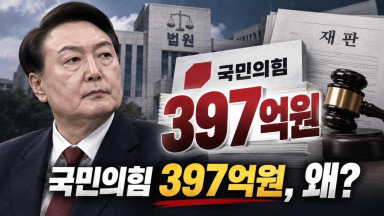 윤석열 재판 결과에 국민의힘 397억원이 걸렸다? 정당이 대신 갚는 이유