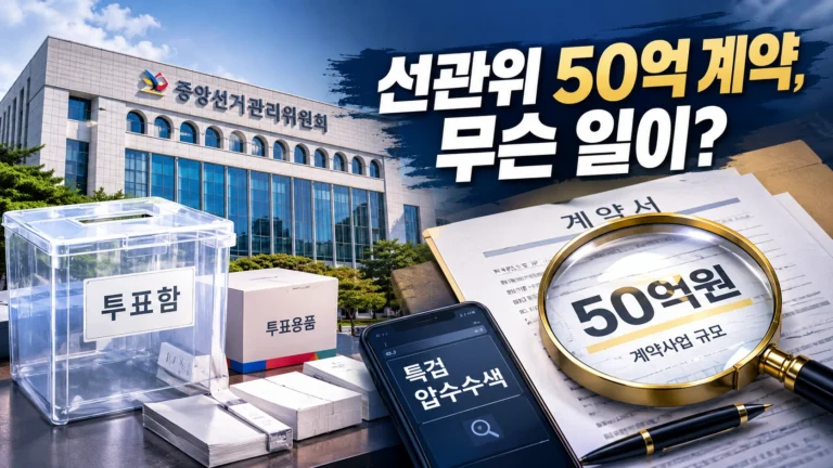 선관위 50억원 투표용품 계약 의혹…투표함 790개 불량과 무슨 관계일까?
