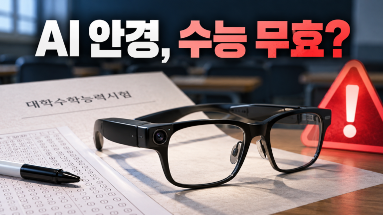 AI 안경 갖고만 있어도 수능 무효? 착용하면 내년 시험까지 못 보는 이유