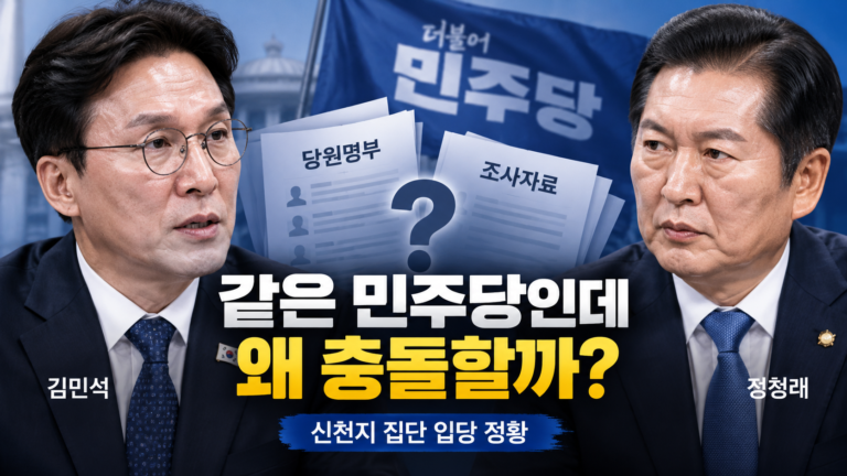 민주당에 신천지 집단 입당 정황…김민석·정청래는 왜 다시 충돌할까?