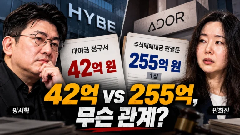 방시혁이 민희진에게 42억 원 돌려달라는데…255억 원 소송과 무슨 관계일까?