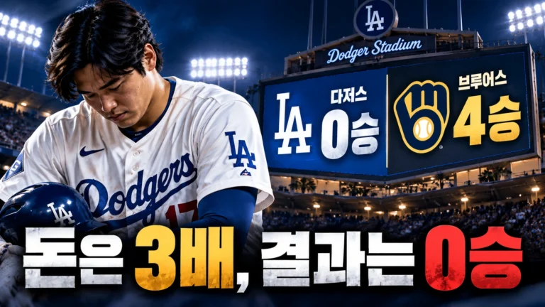 다저스, 브루어스에 4전 전패… 4억3천만 달러 팀이 왜 무너졌나?